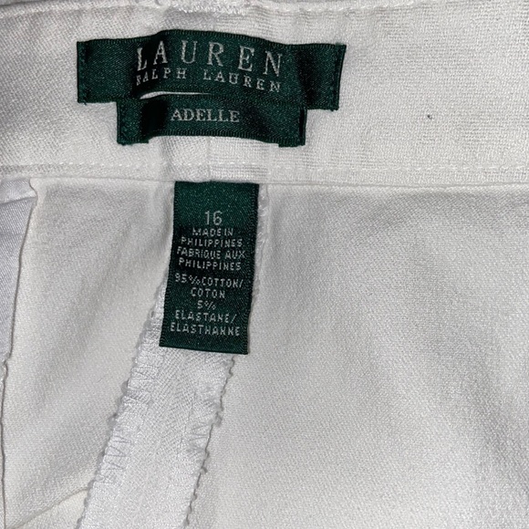 Lauren Ralph Lauren Adelle White Pants Size 16 - Picture 7 of 8